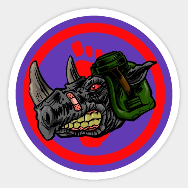 Rocksteady Sticker by mauchofett